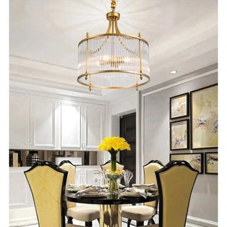 COLA Round Vintage Gilded Glass Streak Ceiling Light – view 7