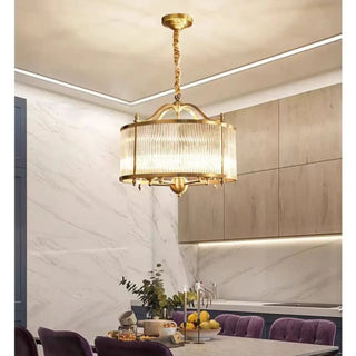 COLA Round Vintage Gilded Glass Streak Ceiling Light – view 8