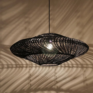 Modern spiral rattan pendant light, elegant shadow effect ceiling lamp
