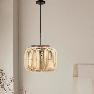 ATYRUS Cane Natural Cylindrical Bohemian Ceiling Light – view 5
