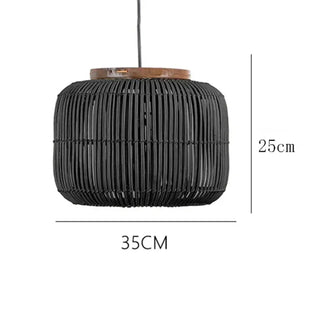 ATYRUS Cane Natural Cylindrical Bohemian Ceiling Light – view 7
