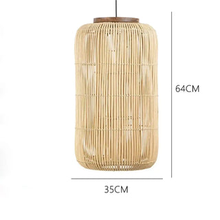 ATYRUS Cane Natural Cylindrical Bohemian Ceiling Light – view 10