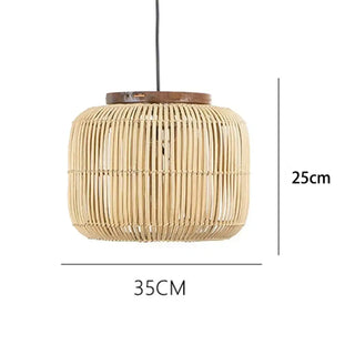 ATYRUS Cane Natural Cylindrical Bohemian Ceiling Light – view 6