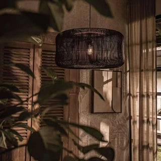 ATYRUS Cane Natural Cylindrical Bohemian Ceiling Light – view 4