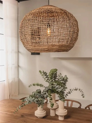 NAME Natural Cane Bohemian Sphere Ceiling Light – view 5