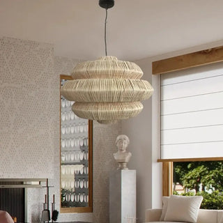 ANTOSY Natural Cane Bohemian Modern Ceiling Light – view 6