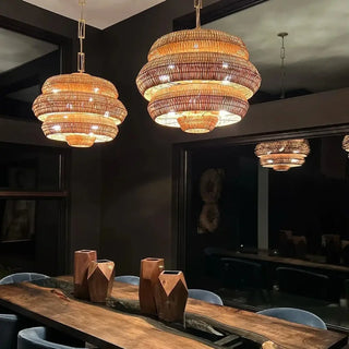 ANTOSY Natural Cane Bohemian Modern Ceiling Light – view 3