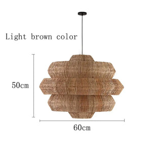 ANTOSY Natural Cane Bohemian Modern Ceiling Light – view 10