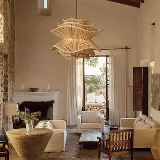 DENIRO Natural Sculptural Bohemian Ceiling Light – view 1
