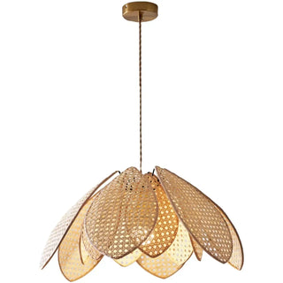NAGOLE Natural Cane Flower Shape Elegant Ceiling Light – view 5