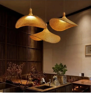 GAFI Wavy Rattan Natural Modern Zen Ceiling Light – view 2