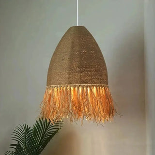 FRANGE Natural Fringes Bohemian Chic Ceiling Light – view 2