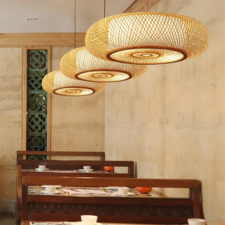 GRANI Braided Rattan Large-Format Ceiling Light – view 4