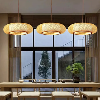 GRANI Braided Rattan Large-Format Ceiling Light – view 3