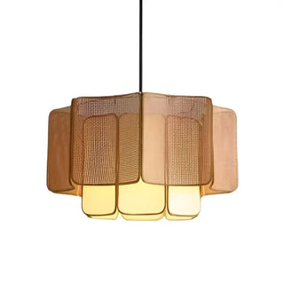 ASURIO Cane Braid Natural Bohemian Chic Ceiling Light – view 8