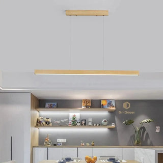 WOOD Natural Wood Dining Room Ceiling Light – view 3
