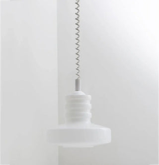 Scandinavian twisted cable pendant lamp, white glass modern ceiling hanging fixture