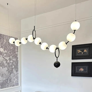 LULE Sculptural Opalescent Globe Wave Ceiling Light – view 3