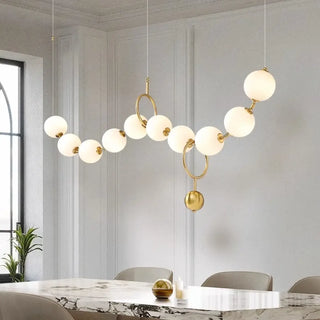 LULE Sculptural Opalescent Globe Wave Ceiling Light – view 2