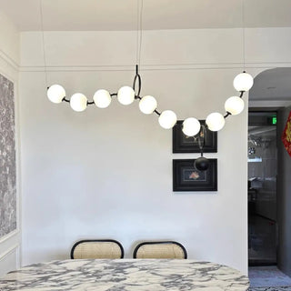 LULE Sculptural Opalescent Globe Wave Ceiling Light – view 1