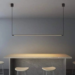 Minimalist simple pendant light, sleek metal suspension modern ceiling fixture