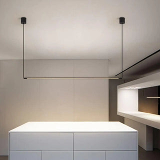 Sleek minimalist pendant lamp, simple metal suspension modern ceiling fixture