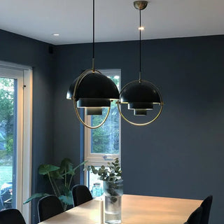 DUSI Industrial Modern Chrome Spherical Metal Ceiling Light – view 1
