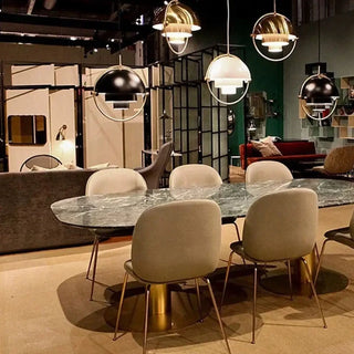 DUSI Industrial Modern Chrome Spherical Metal Ceiling Light – view 7
