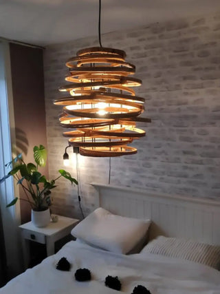 ALI Spiral Effect Luminous Warm Ceiling Light – view 2