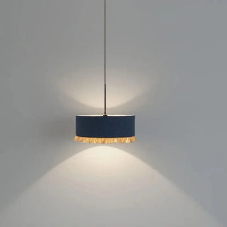BROUCE Beige Fabric with Green Fringes Vintage Ceiling Light – view 5