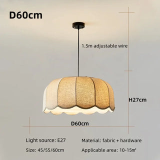 Suspension en tissu beige – Luminaire suspendu moderne | Éclairage d'ambiance chaleureux