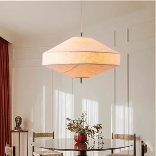 FOUQUE Natural Fabric Japanese Minimalist Ceiling Light – view 4