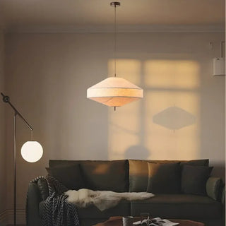 FOUQUE Natural Fabric Japanese Minimalist Ceiling Light – view 5