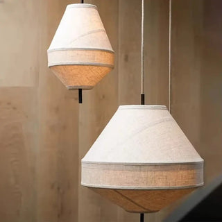 FOUQUE Natural Fabric Japanese Minimalist Ceiling Light – view 6