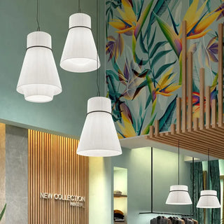 CODI Modern Chic Pleated Conical Fabric Ceiling Light – view 5