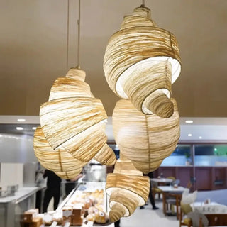 PLIS Fabric Pleated Organic Warm Ambiance Ceiling Light – view 4