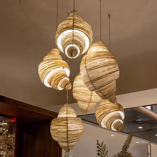 PLIS Fabric Pleated Organic Warm Ambiance Ceiling Light – view 2