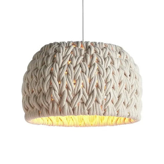 LAINA Modern Beige Braided Wool Ceiling Light – view 6