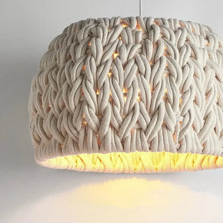 LAINA Modern Beige Braided Wool Ceiling Light – view 5