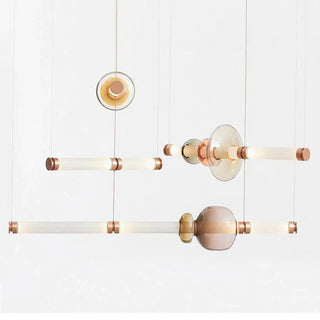 Tube pendant ceiling lamp, modern customizable energy efficient hanging light