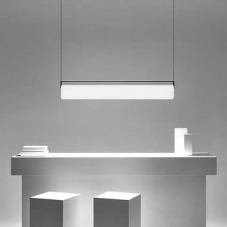 PUNE Tubular Minimalist Frosted Glass Dining Ceiling Light – view 1