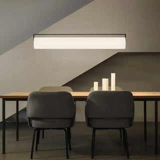PUNE Tubular Minimalist Frosted Glass Dining Ceiling Light – view 2