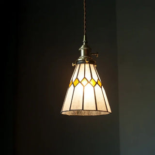 SUITERE Art Deco Glass with Copper Shade Ceiling Light – view 2