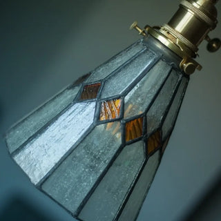 SUITERE Art Deco Glass with Copper Shade Ceiling Light – view 3