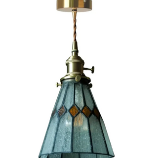 SUITERE Art Deco Glass with Copper Shade Ceiling Light – view 5