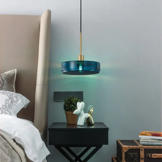 LATEST Modern Blue Glass Ceiling Light for Dining Rooms – view 2