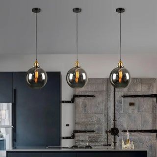 FUME Smoked Glass Suspension Ceiling Light – view 2
