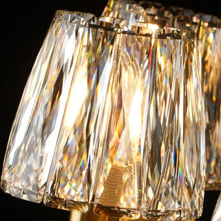 Modern brass and glass pendant ceiling fixture, elegant designer hanging lamp