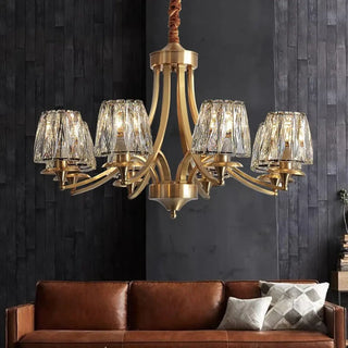 Designer glass brass pendant light, modern elegant hanging ceiling lamp