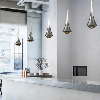 CALA Black Glass Trumpet Shape Elegant Ceiling Light – view 2